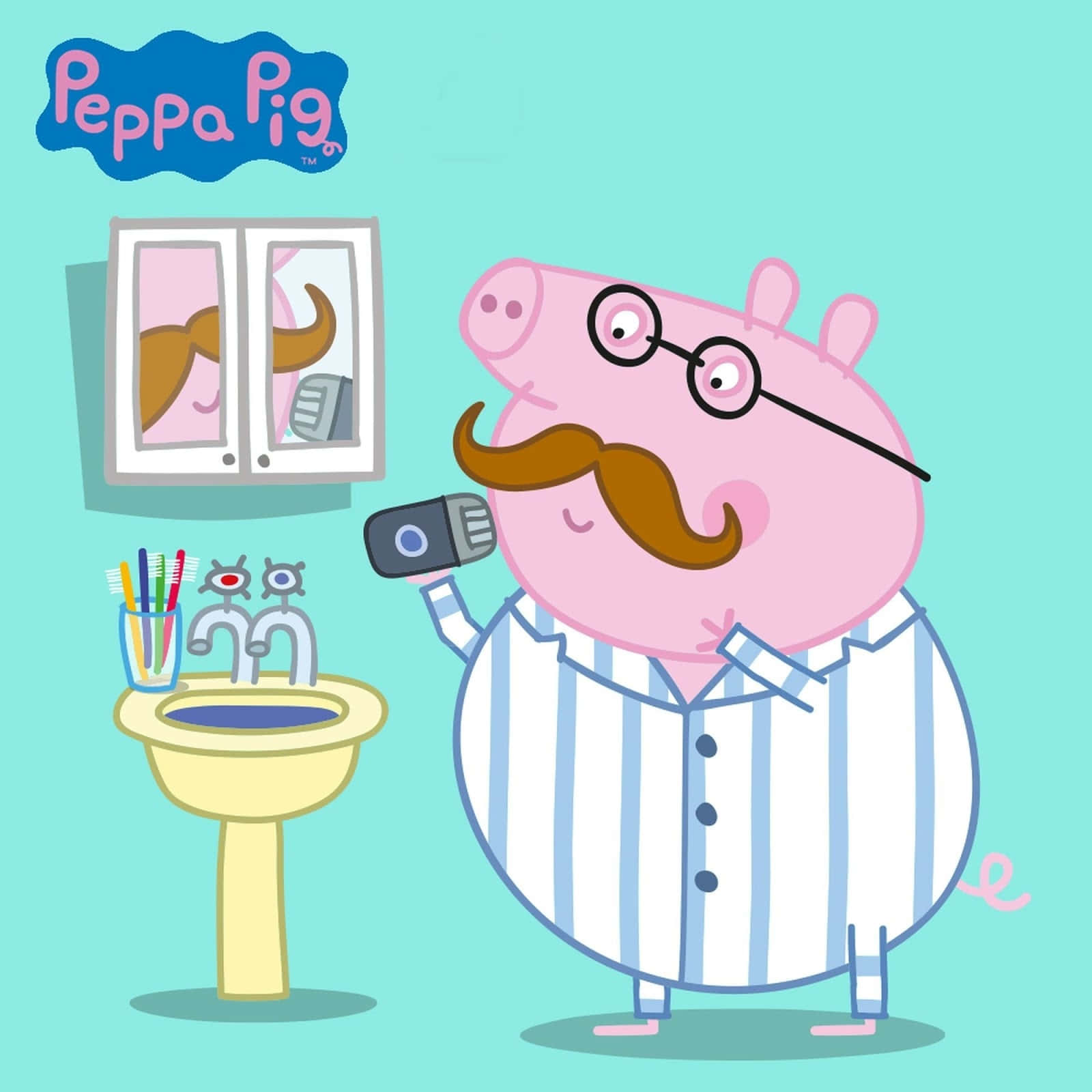Daddy Pig in all his Glory Wallpaper