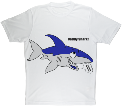 Daddy Shark Graphic Tee Design PNG