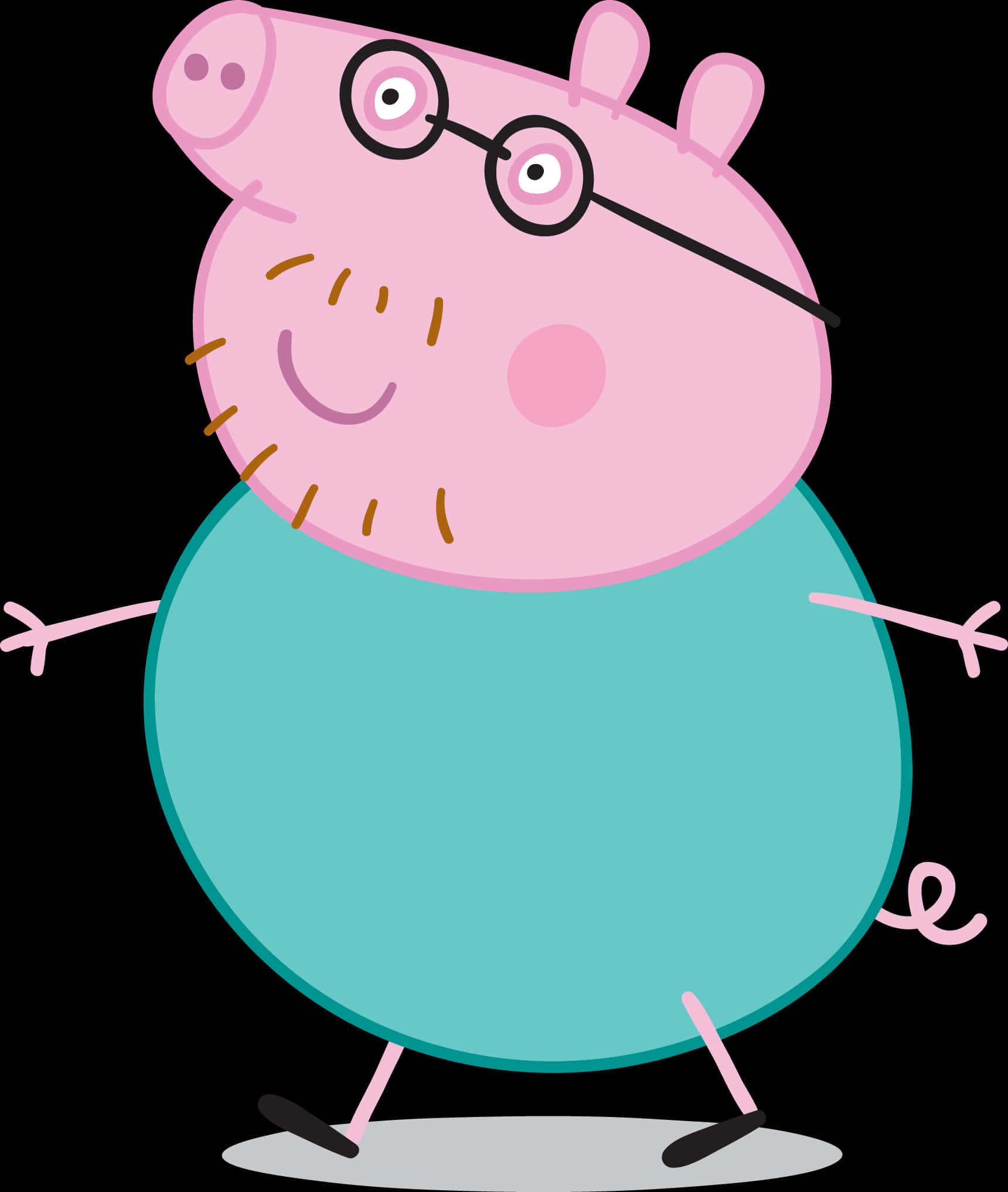 Daddy_ Pig_ Peppa_ Pig_ Character PNG