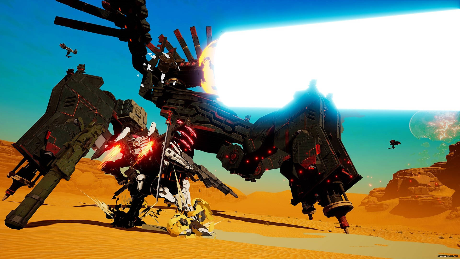 Batallaen El Desierto De Daemon X Machina Fondo de pantalla