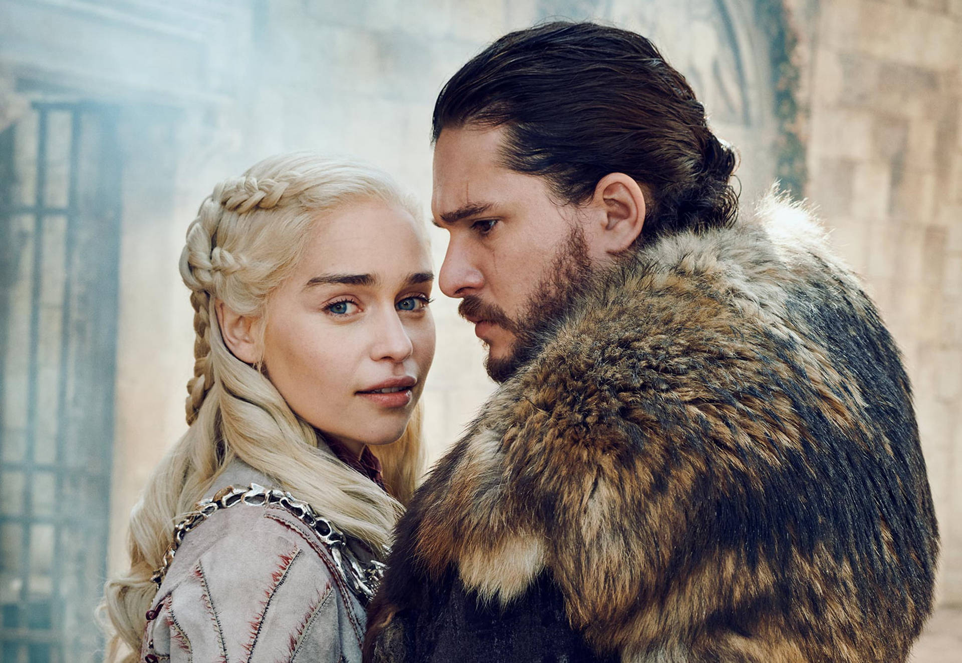 Dronningerys og Jon Snow par Game of Thrones tapet Wallpaper