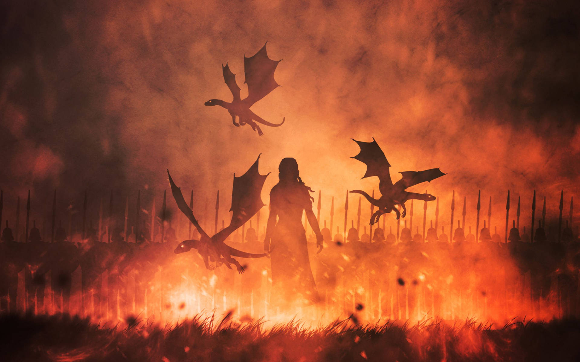Daenerys Silhouette House Targaryen Wallpaper