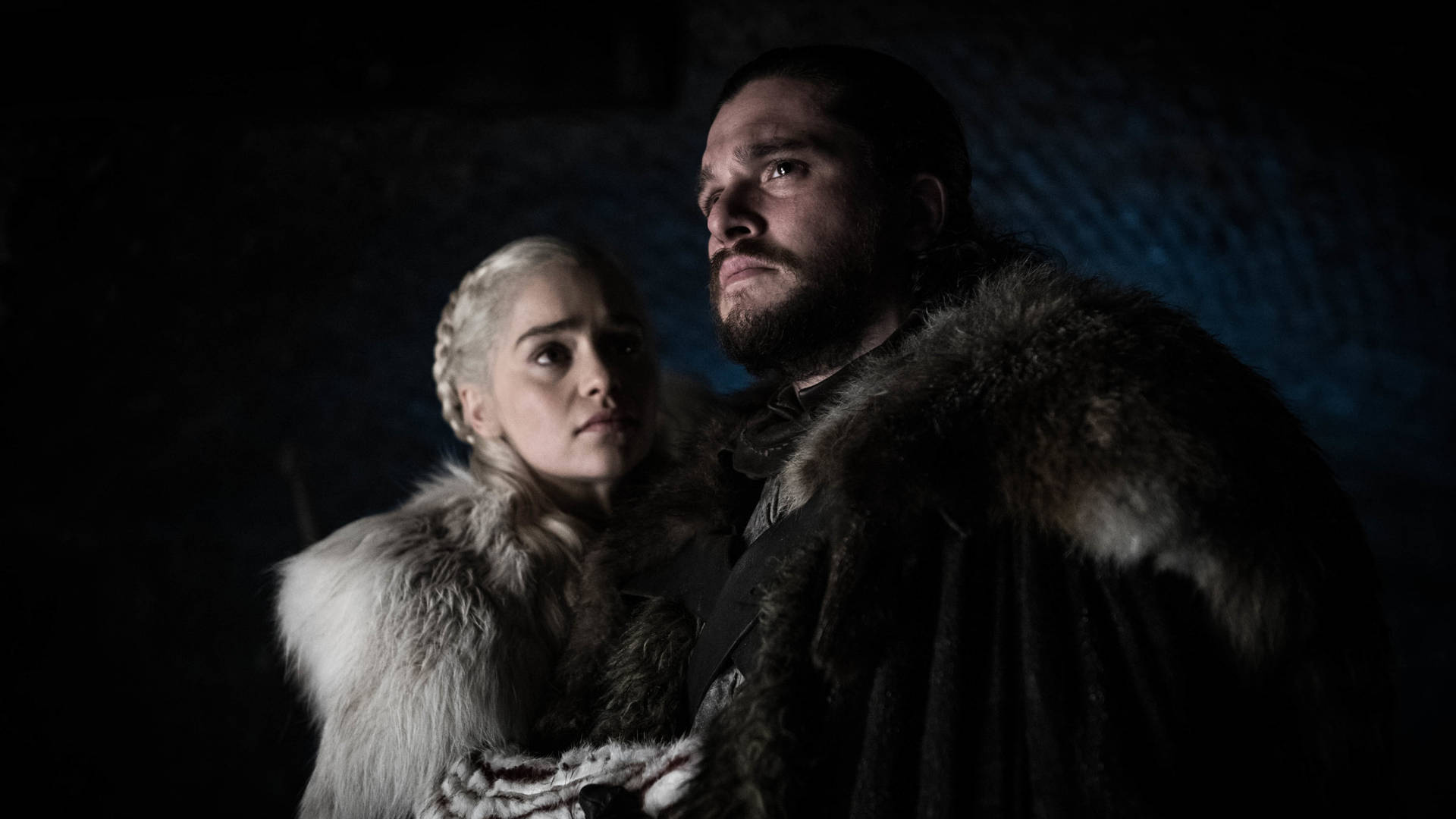 Daenerys Targaryen og Jon Snow Game Of Thrones Tapet: Wallpaper