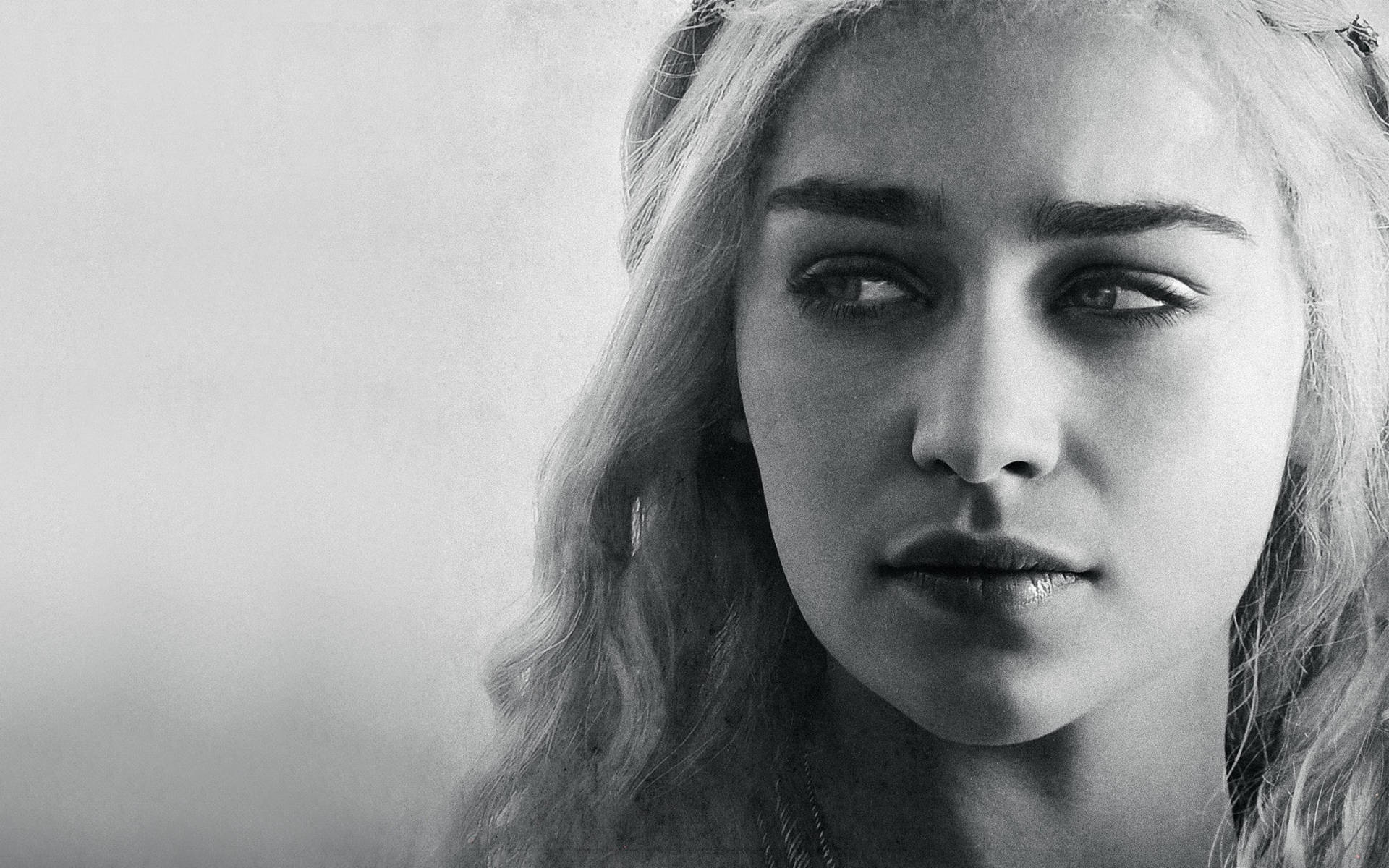 Daenerys Targaryen Monochrome Portrait Wallpaper