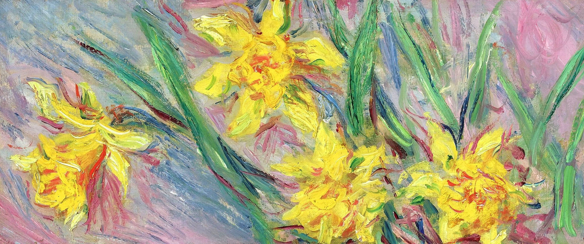 Daffodils Art By Claude Monet Wallpaper