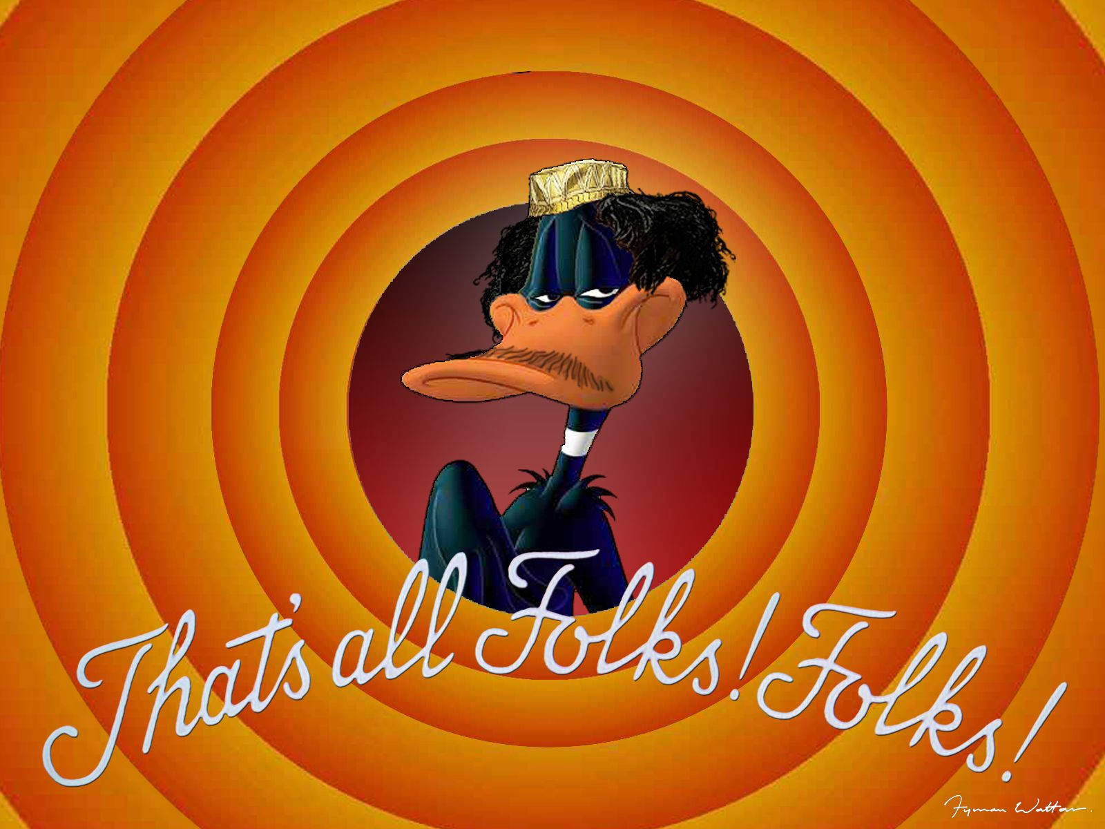 Daffy Duck That's All Folks Wallpaper