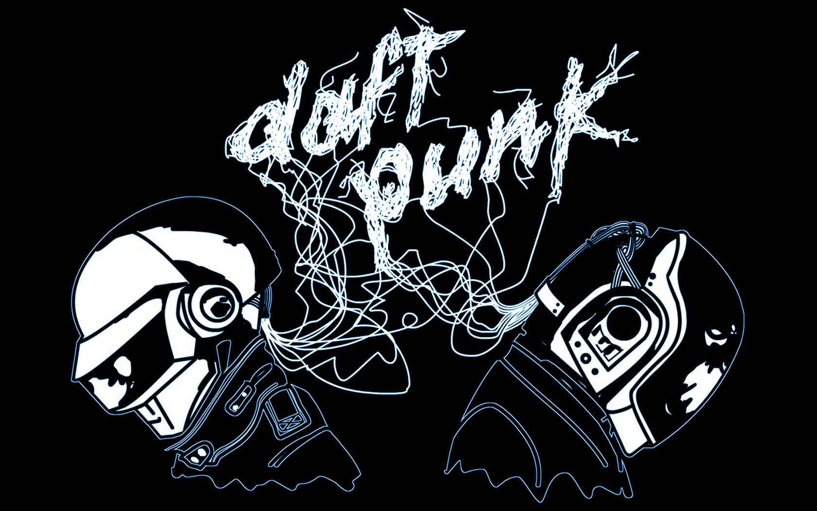 Daft Punk - Creative Doodle Art Wallpaper