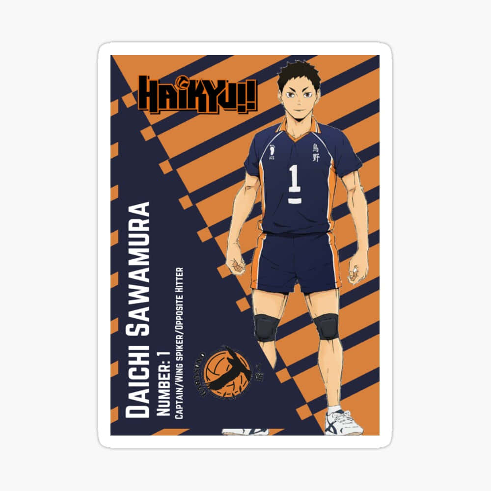 Daichi Sawamura - A Dynamic Volleyball Leader Wallpaper