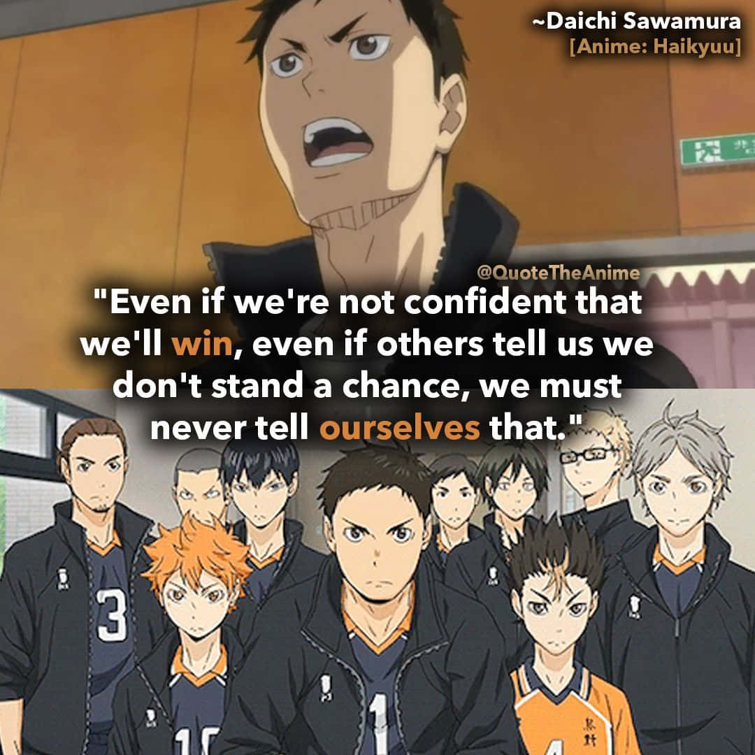 Daichisawamura Liderando El Equipo De Voleibol. Fondo de pantalla