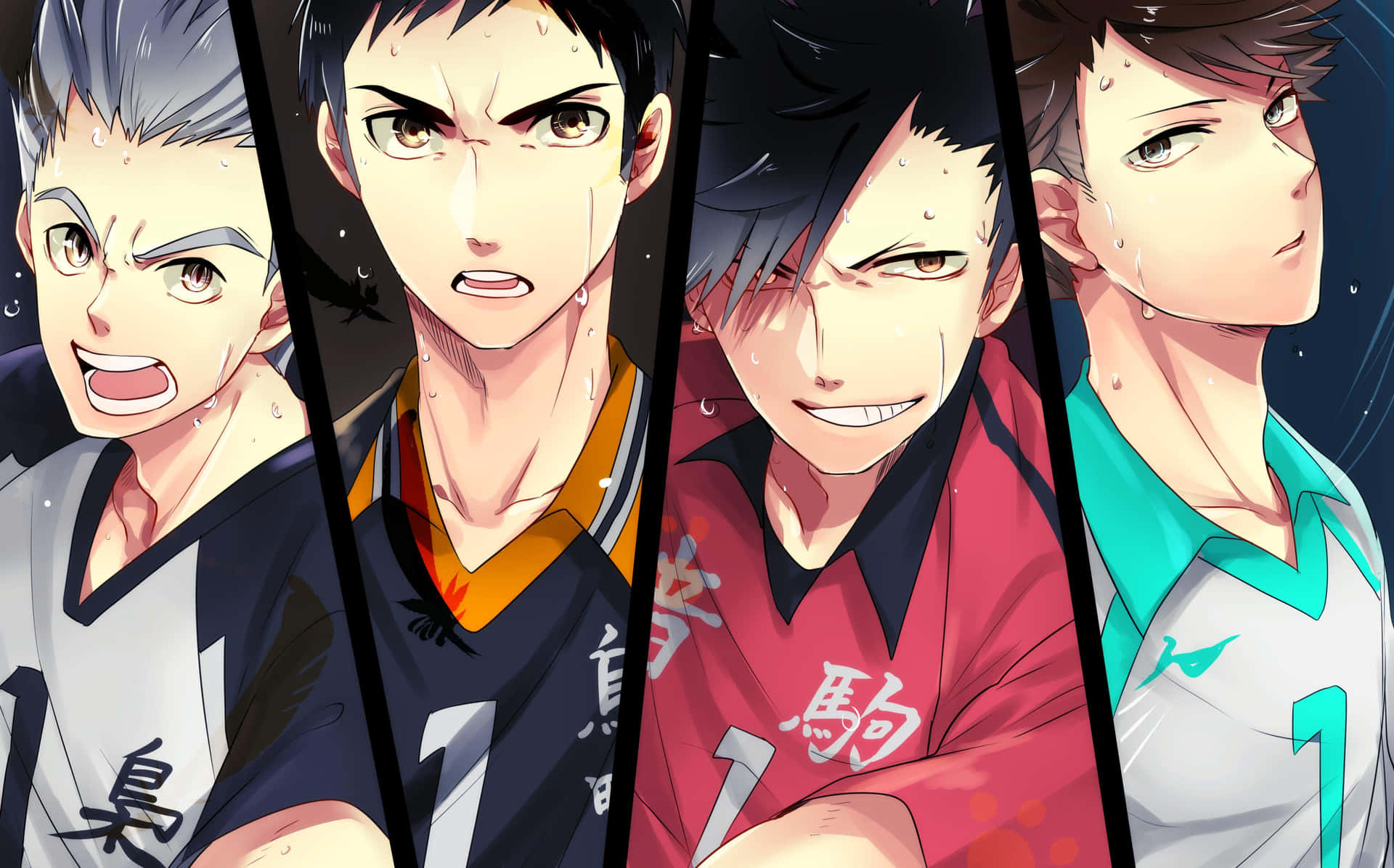 Daichi Sawamura confidently leading his volleyball team Wallpaper