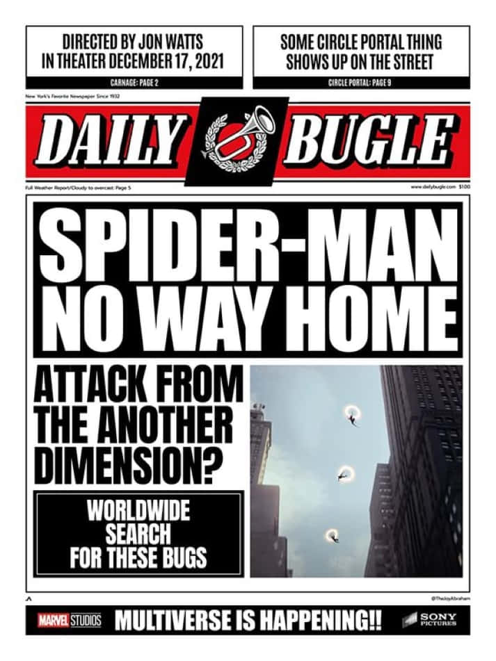 The iconic Daily Bugle building in the heart of the city Wallpaper