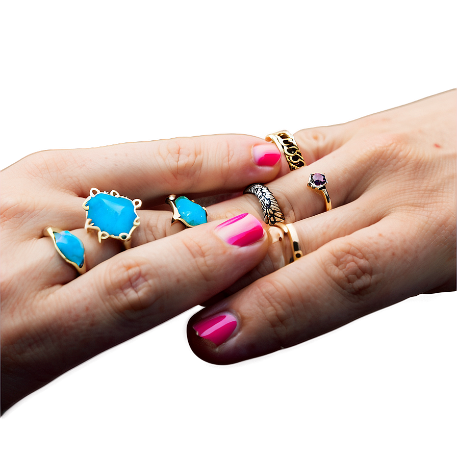 Dainty Midi Rings Png 06122024 PNG