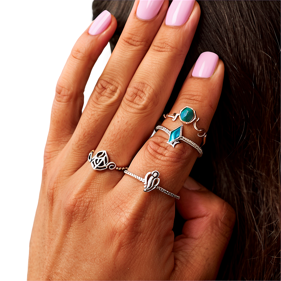 Dainty Midi Rings Png Mku91 PNG