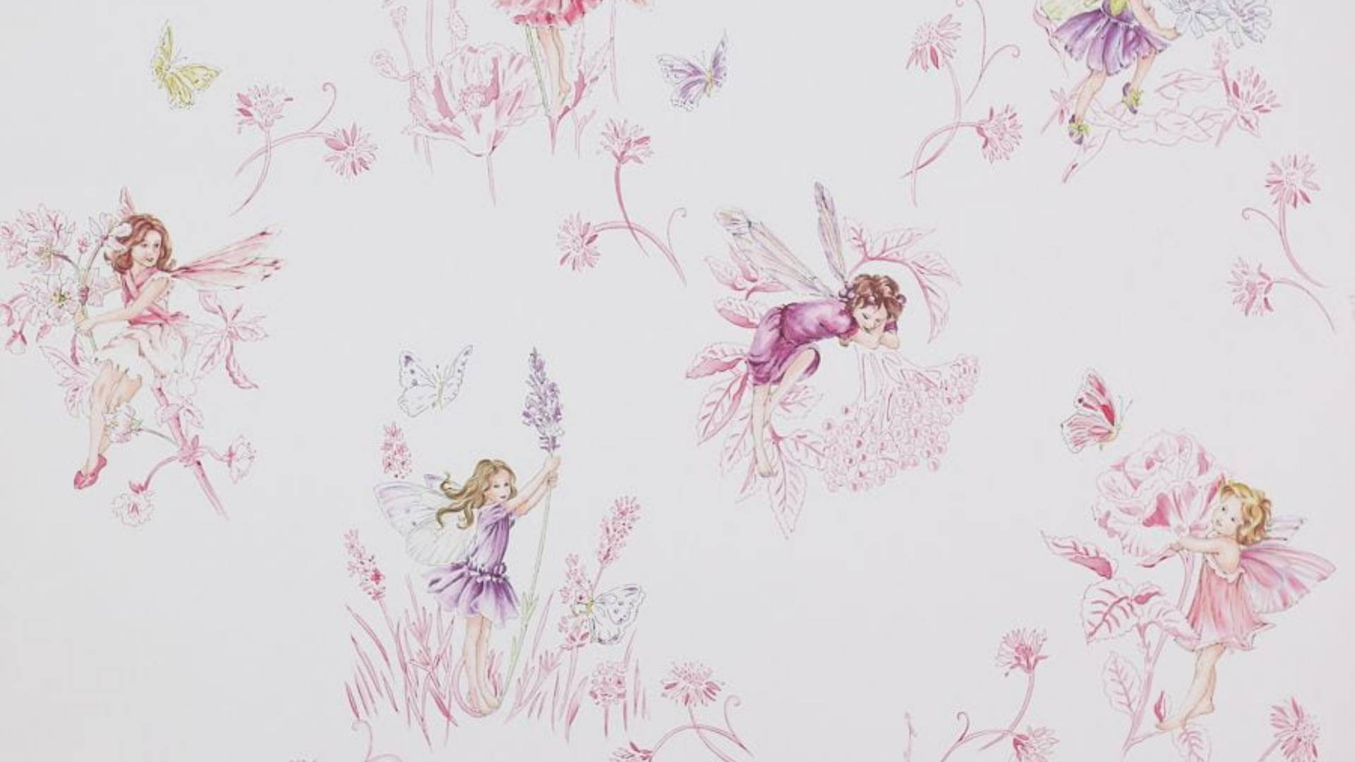 Dainty Pink Fairy Wallpaper