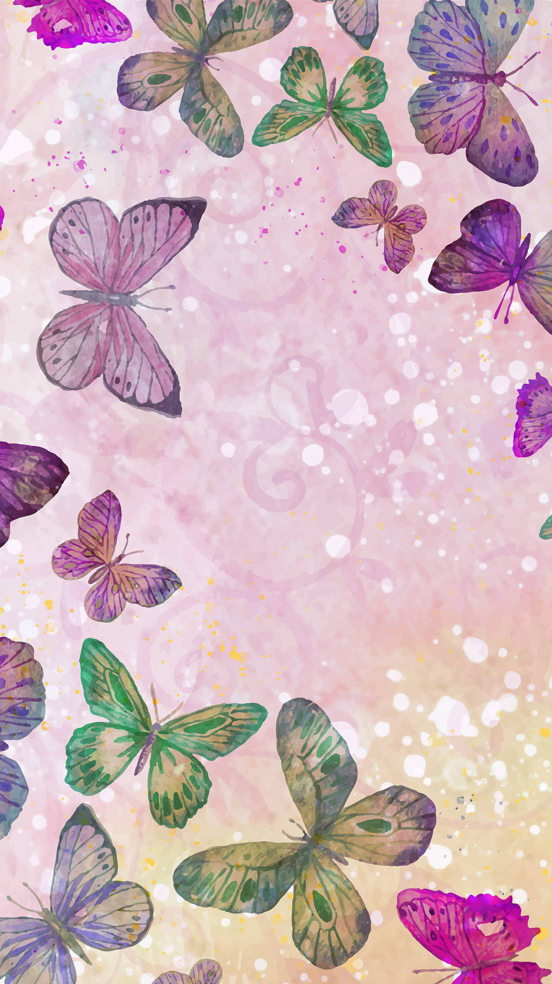 Dainty Purple Butterfly Telefon Wallpaper