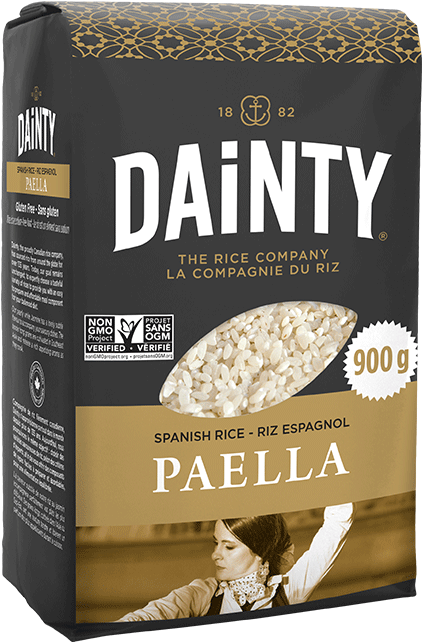 Dainty Spanish Paella Rice Packaging PNG