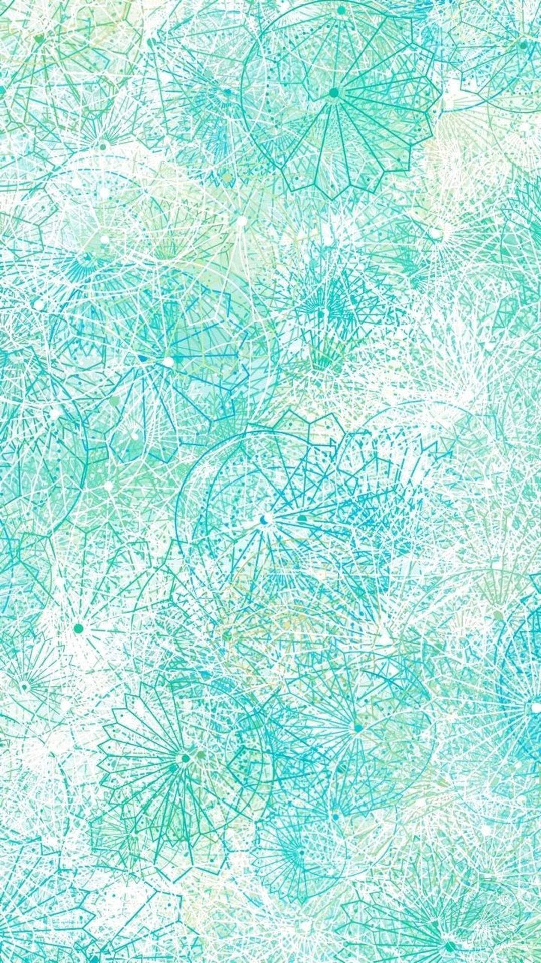 Dainty Tiffany Blue Pattern Wallpaper