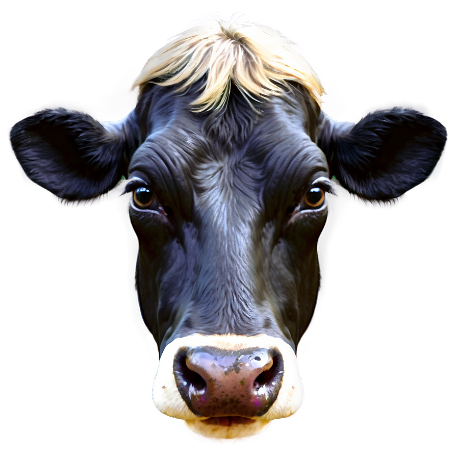 Dairy Cow Head Graphic Png 06212024 PNG