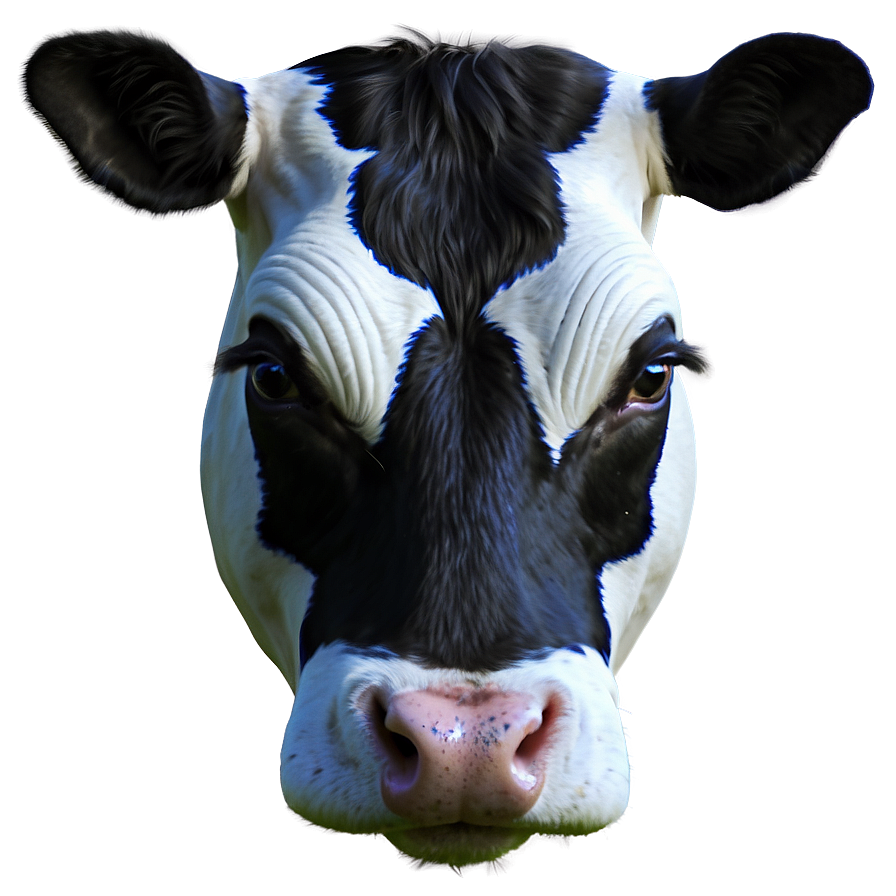 Dairy Cow Head Graphic Png 06212024 PNG