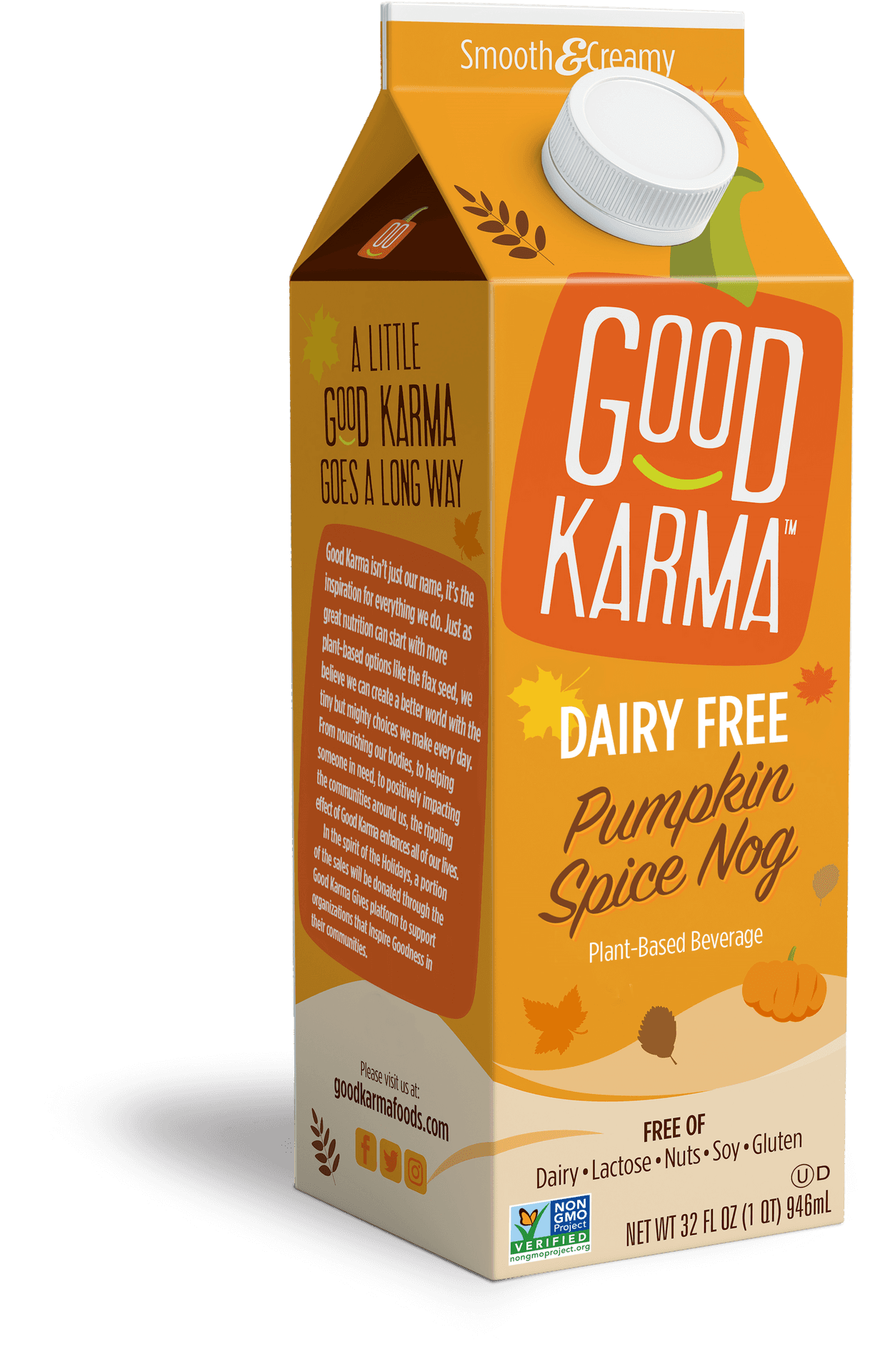 Dairy Free Pumpkin Spice Nog Carton PNG
