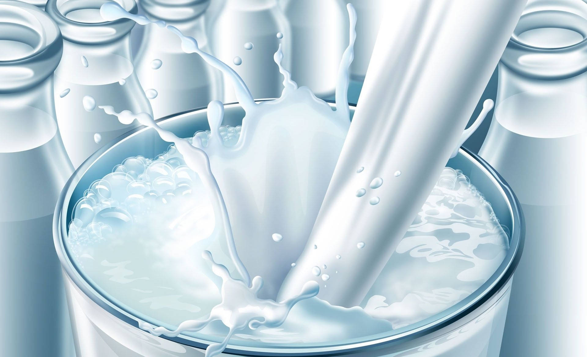 Dairy Milk Liquid And Bottles Artwork Wallpaper