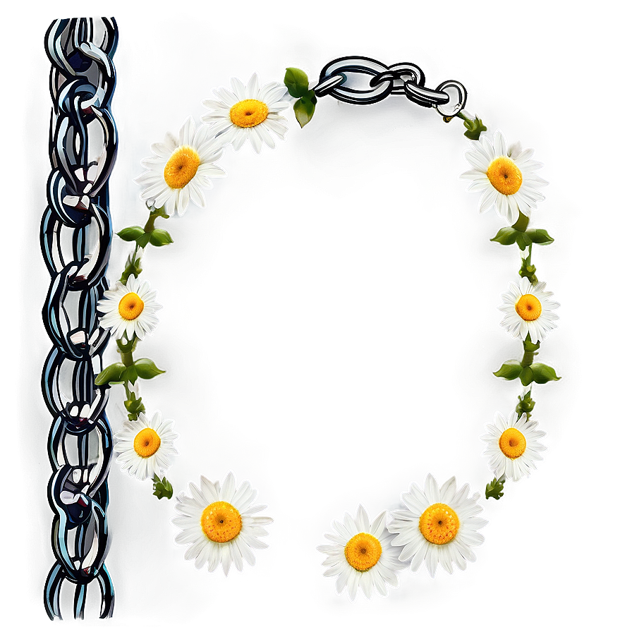 Daisies Chain Border Png Wjw47 PNG