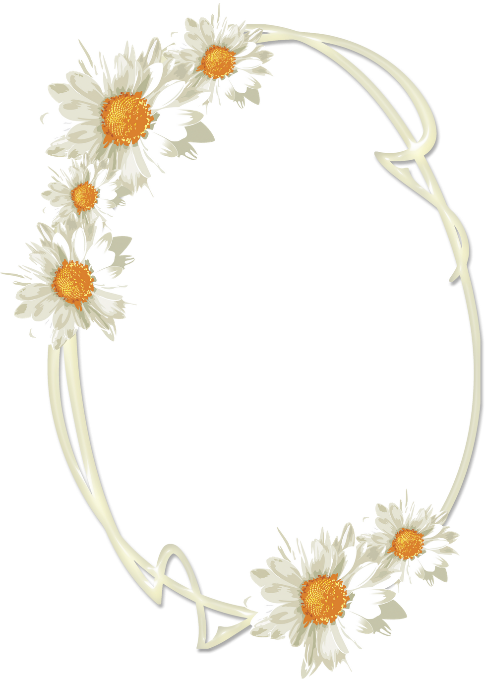 Daisy Chain Frame Design PNG