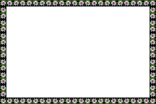 Daisy Decorated Black Frame PNG