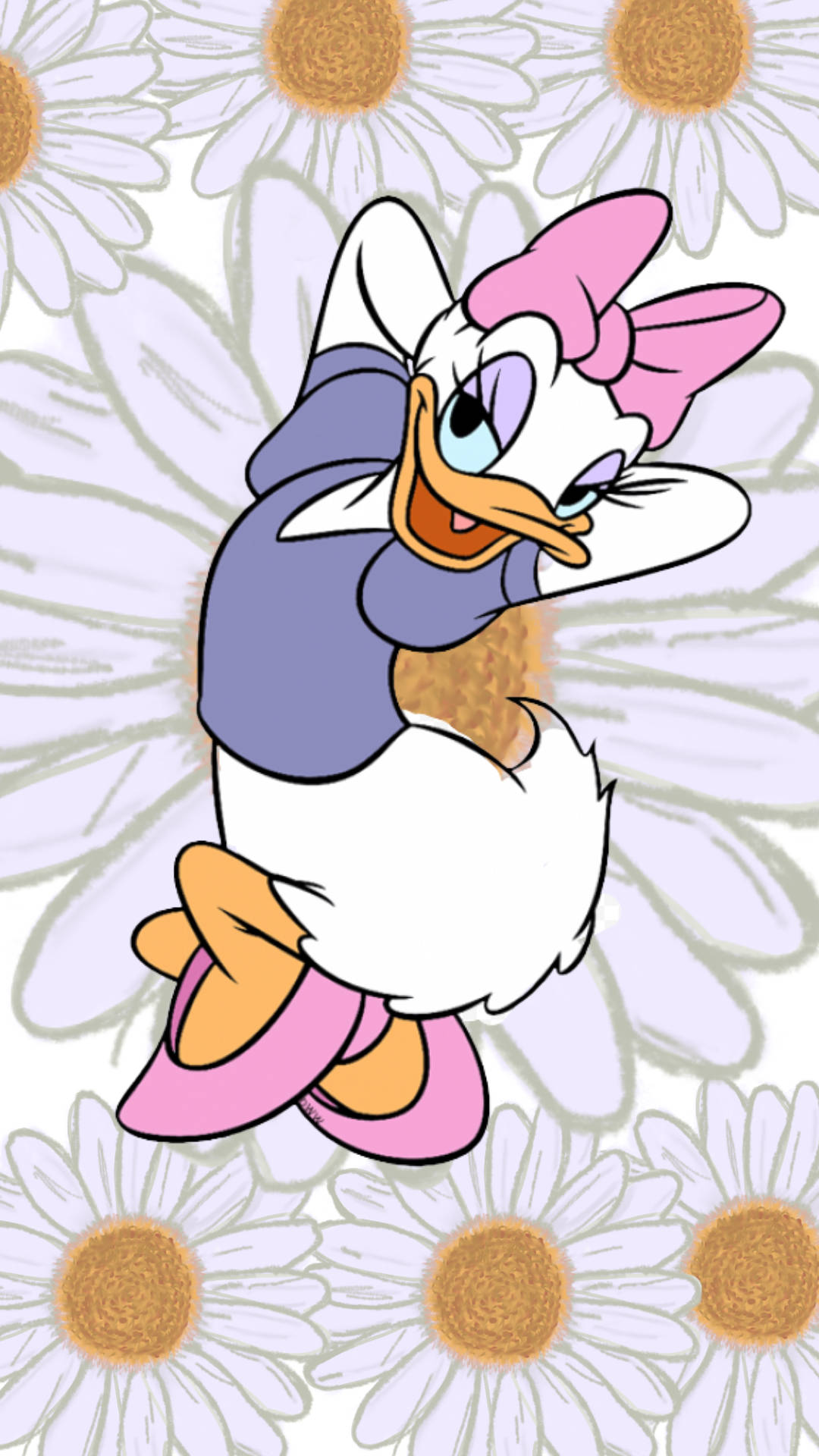 Daisy Duck And Daisies Wallpaper