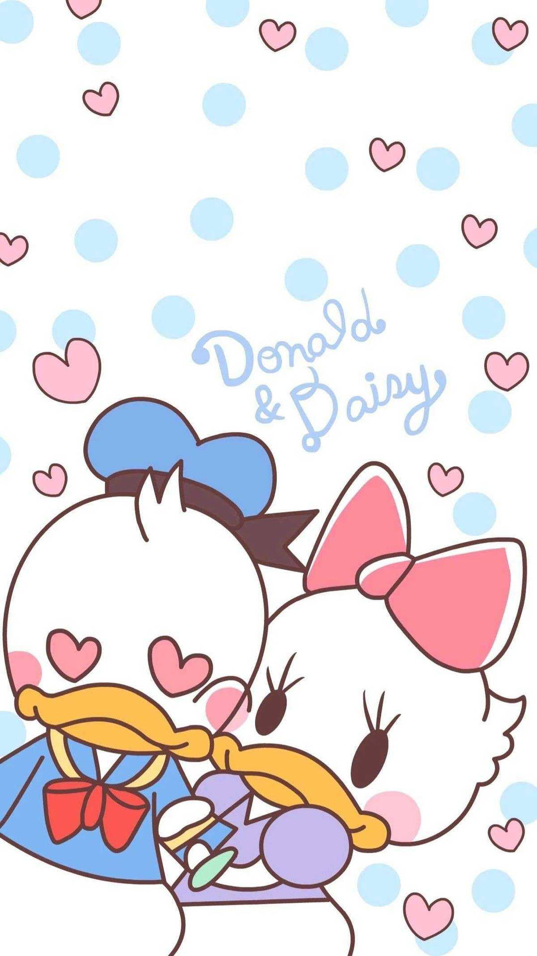 Daisy Duck And Donald Graphic Art Wallpaper