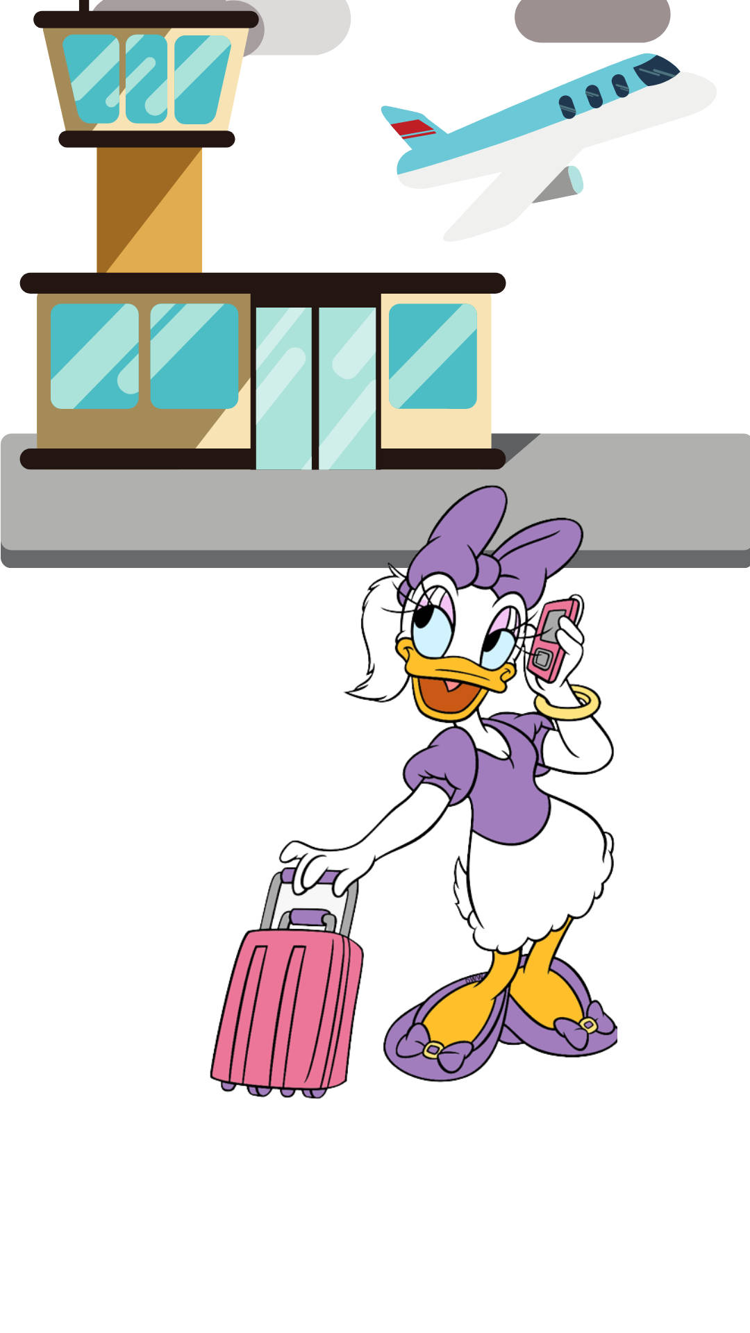 Daisy Duck Il Viaggiatore Sfondo