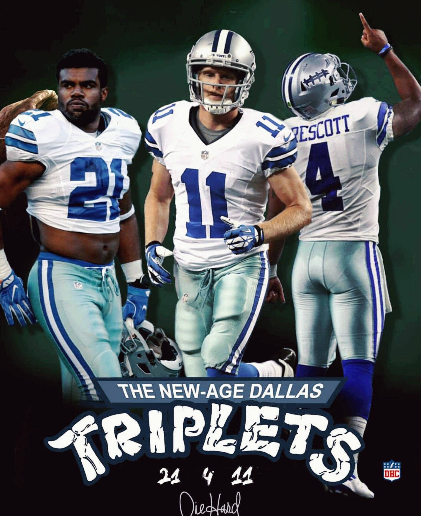 Dak Prescott New Age Dallas Triplets Wallpaper