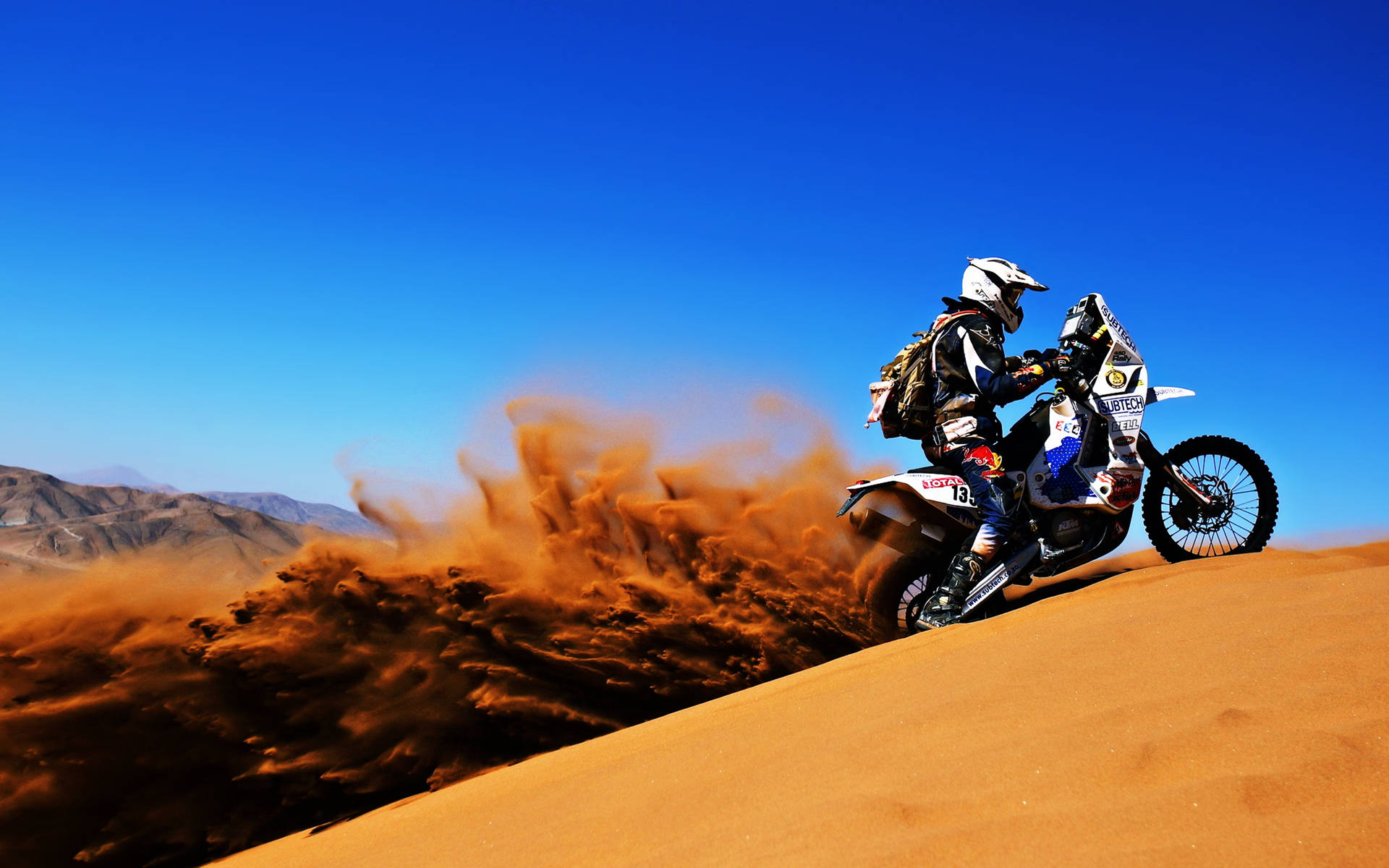 Dakar Desert Sand Motocross Background