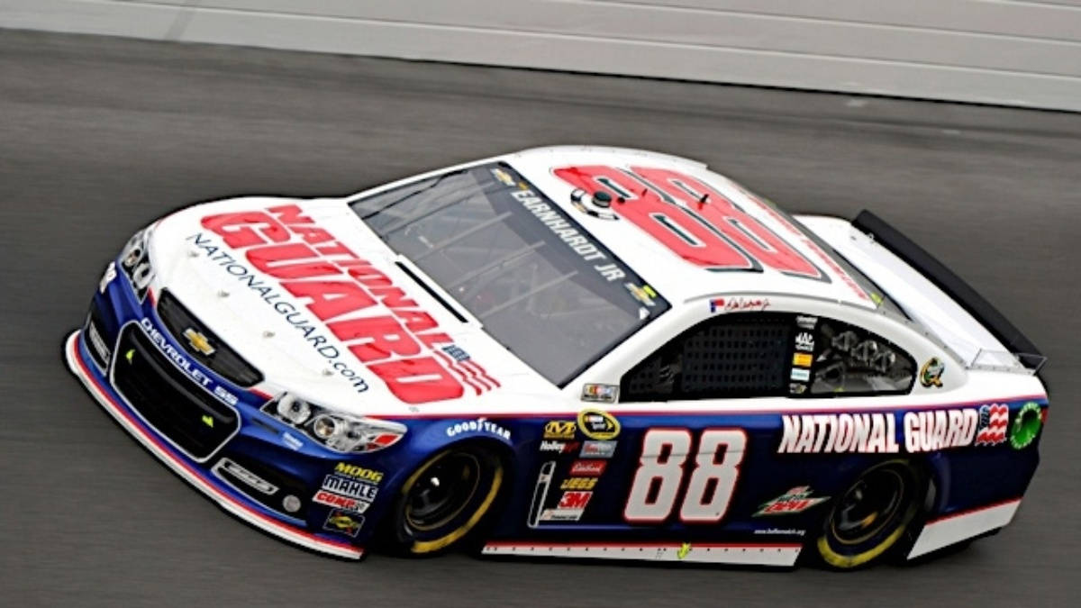 A Nascar Car With The Number 88 On It Wallpaper