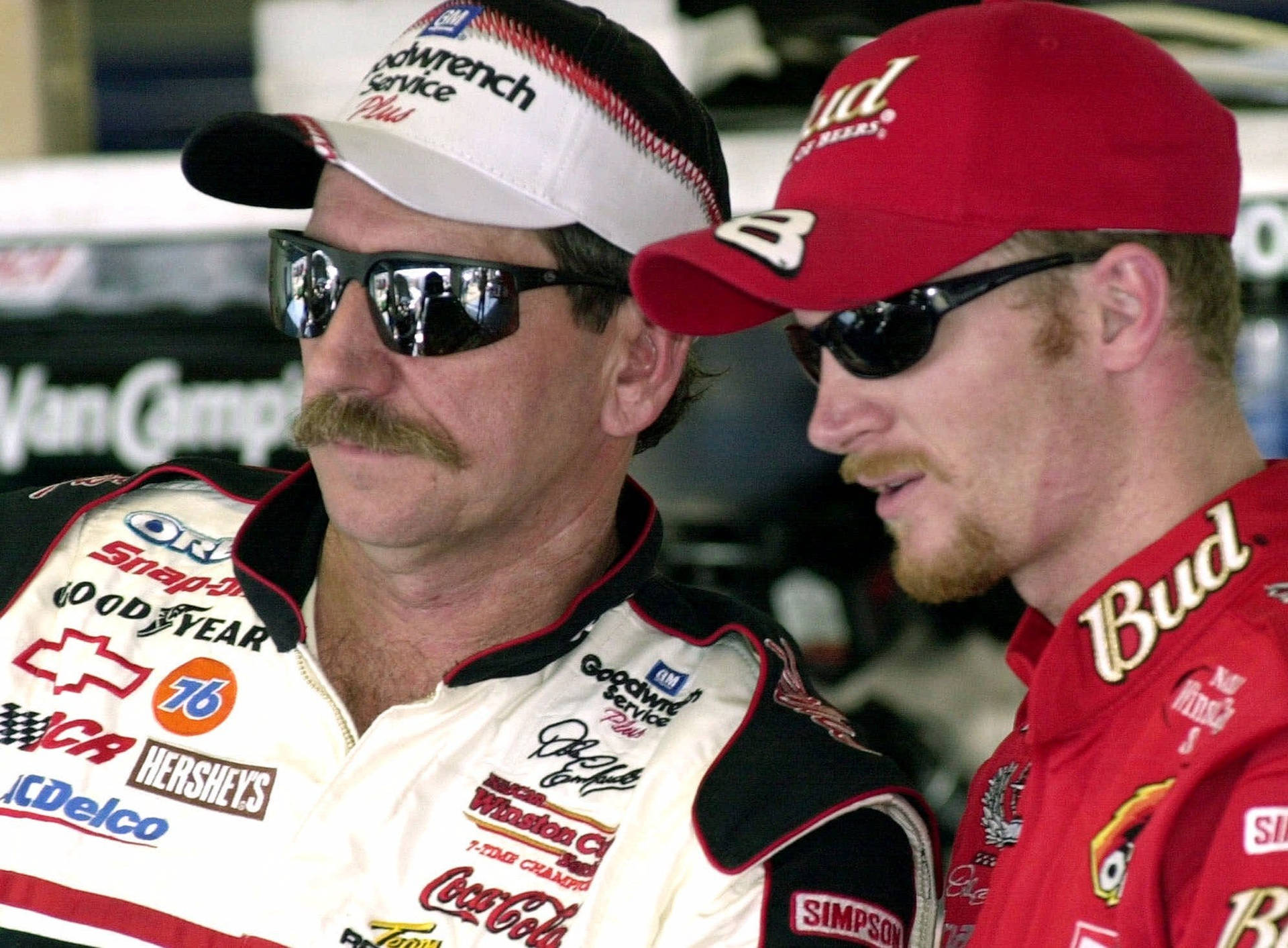 Dale Earnhardt And His Son Wallpaper