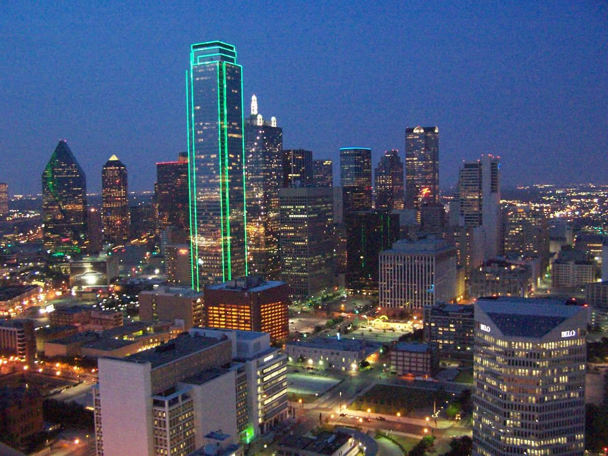 Bunke af Dallas County Bank Of America Plaza Skyline