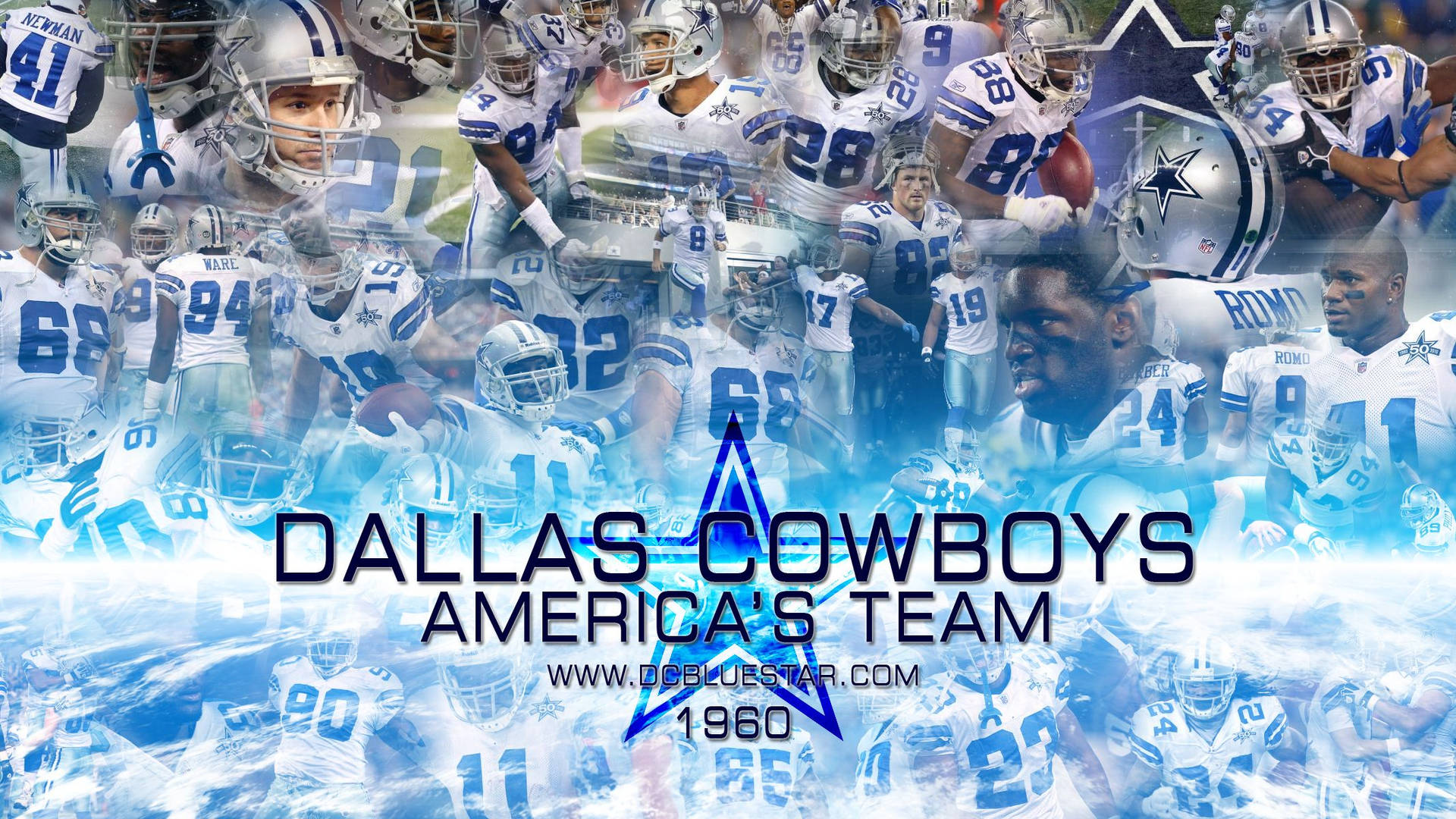 Dallas Cowboys America's Team Collage Wallpaper