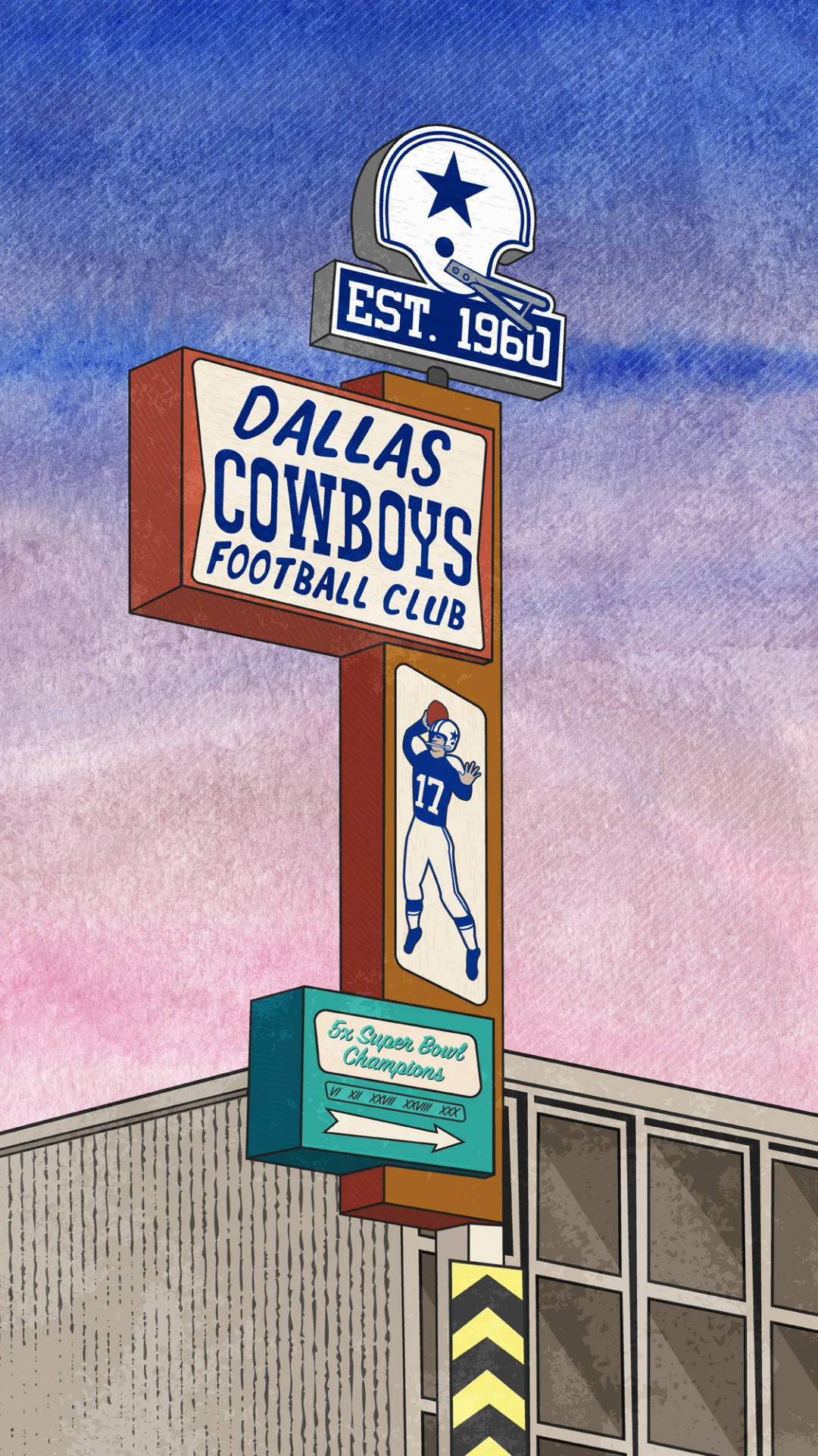 Dallas Cowboys Bygning Skilte Wallpaper