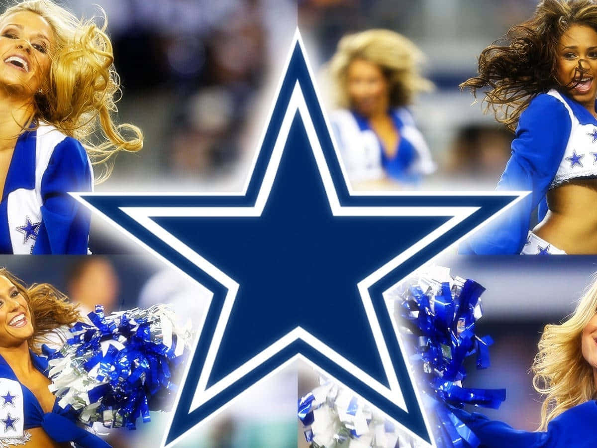 Dallas Cowboys Cheerleadersand Star Logo Wallpaper