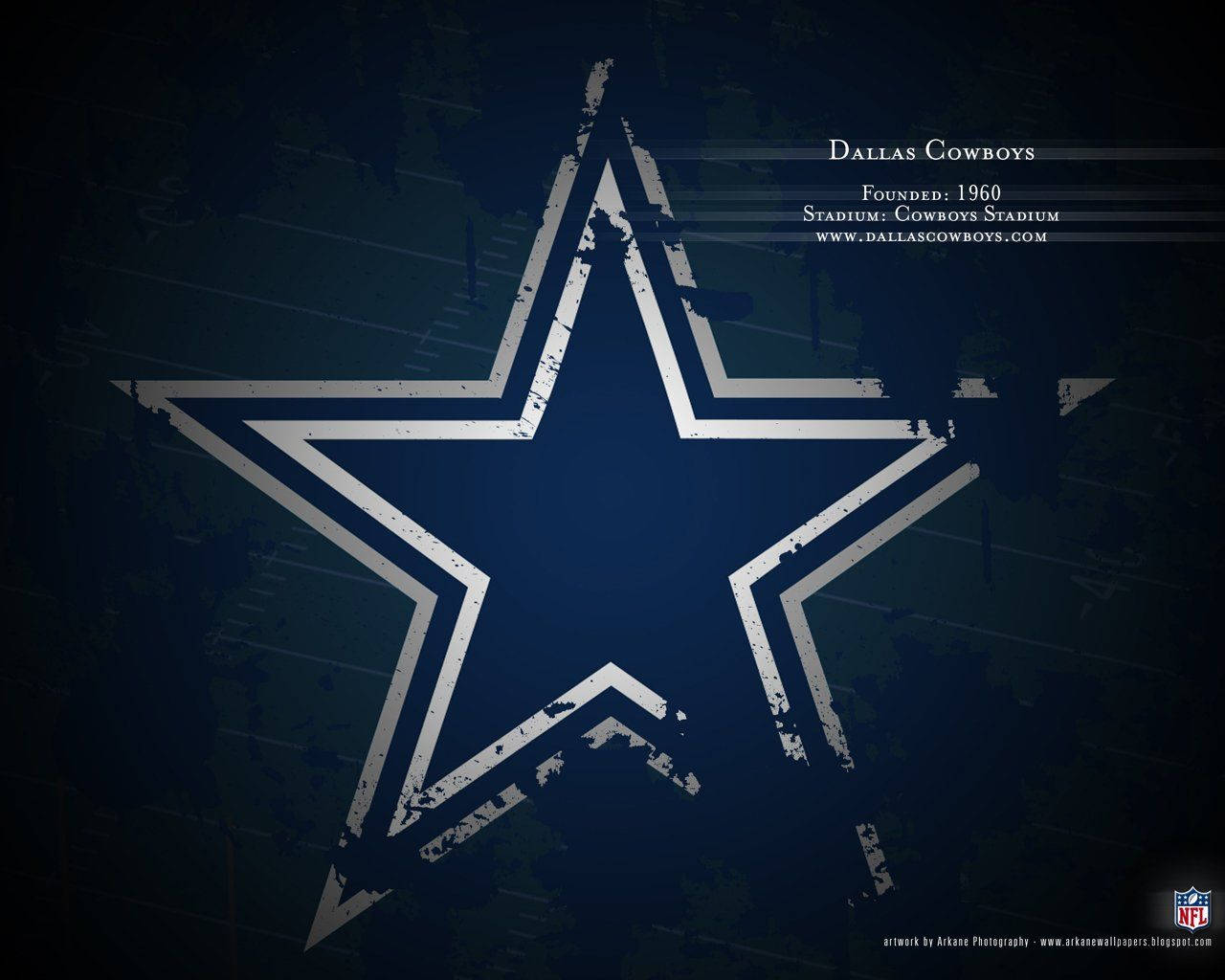 Dallas Cowboys Scratched Blue Star Wallpaper