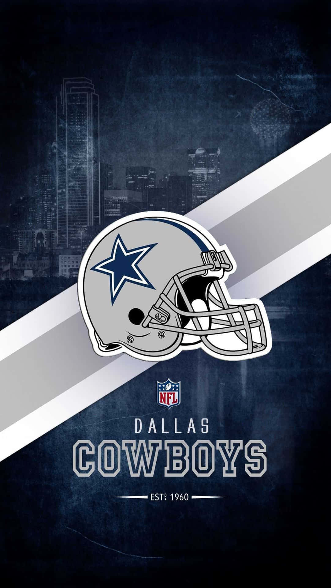 Dallas Cowboys Helmetand City Background Wallpaper