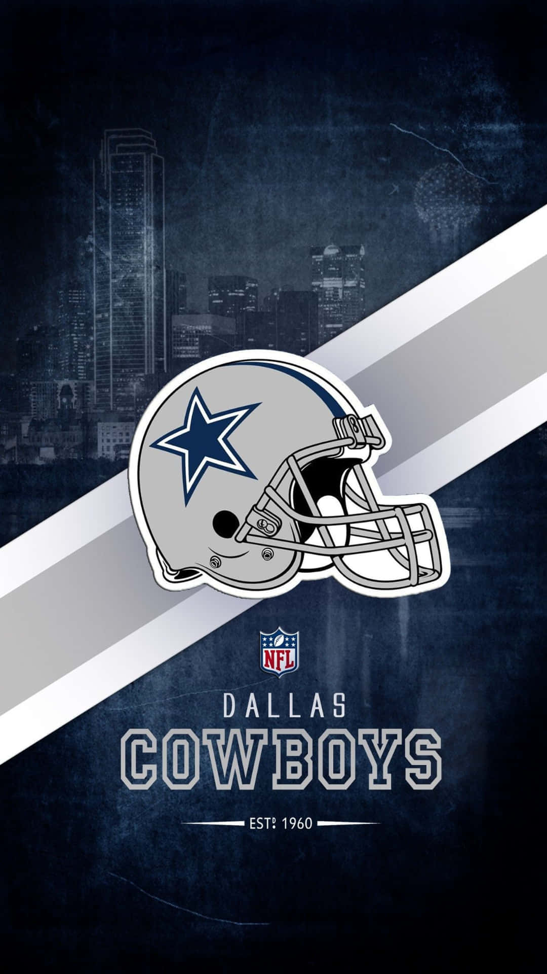 Dallas Cowboys Helmetand Cityscape Wallpaper