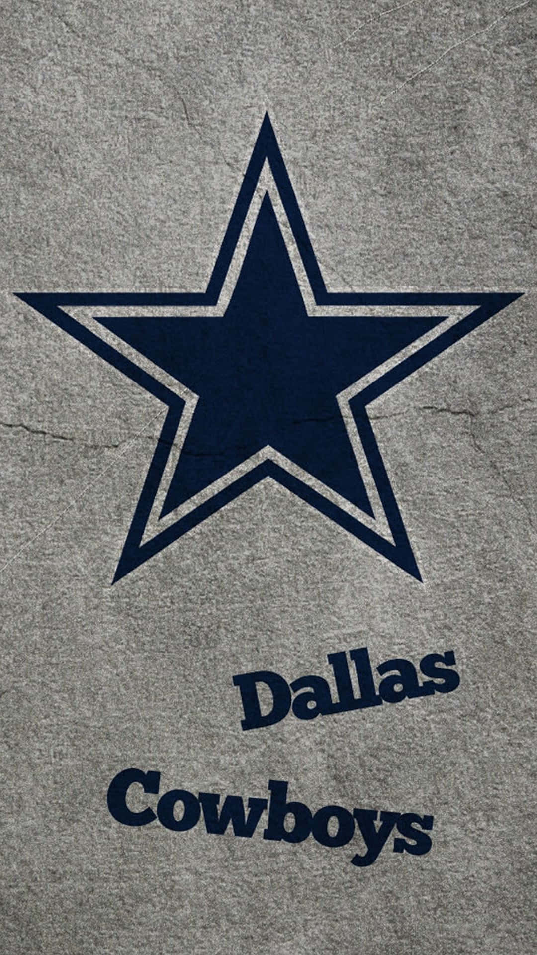 Logotipode Los Dallas Cowboys En Un Fondo Gris Para Iphone. Fondo de pantalla