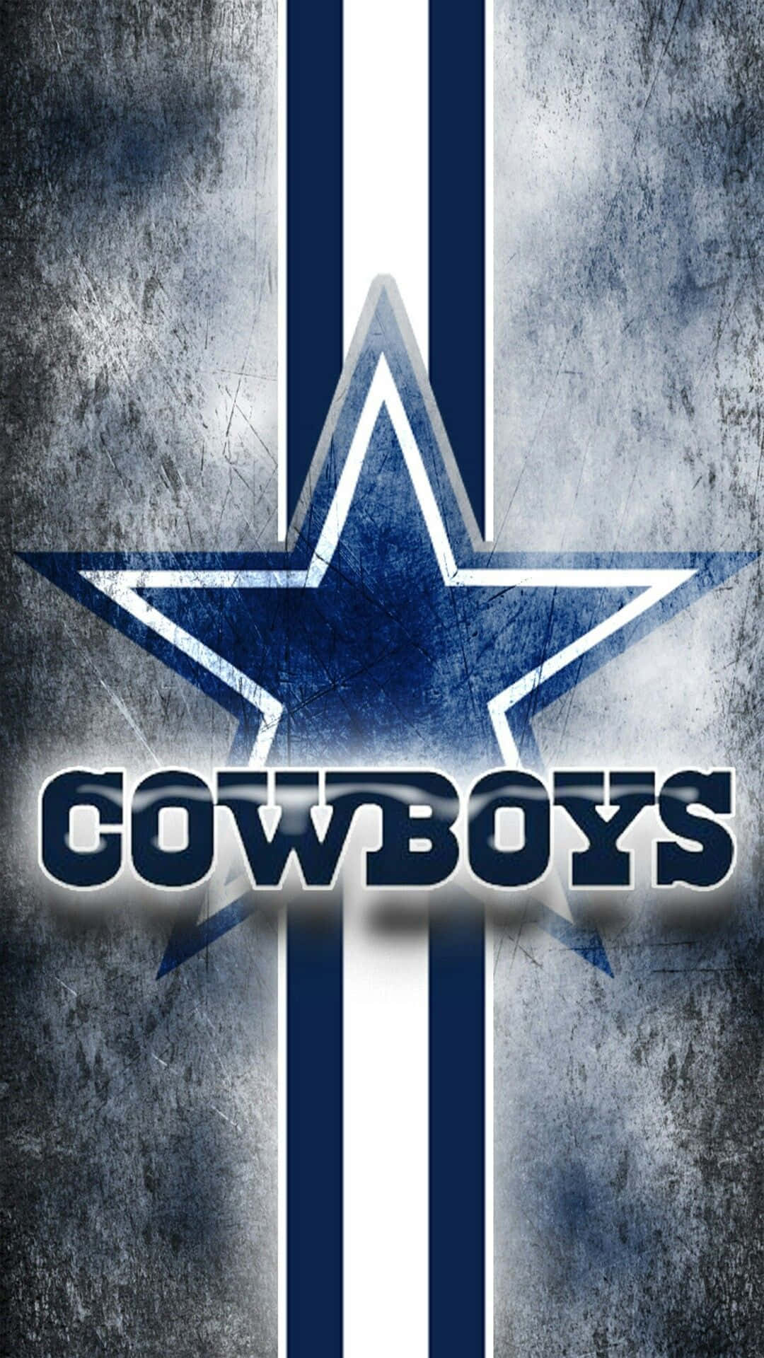 Wallpaperblå Och Vit Logotyp Av Dallas Cowboys Iphone-bakgrundsbild. Wallpaper