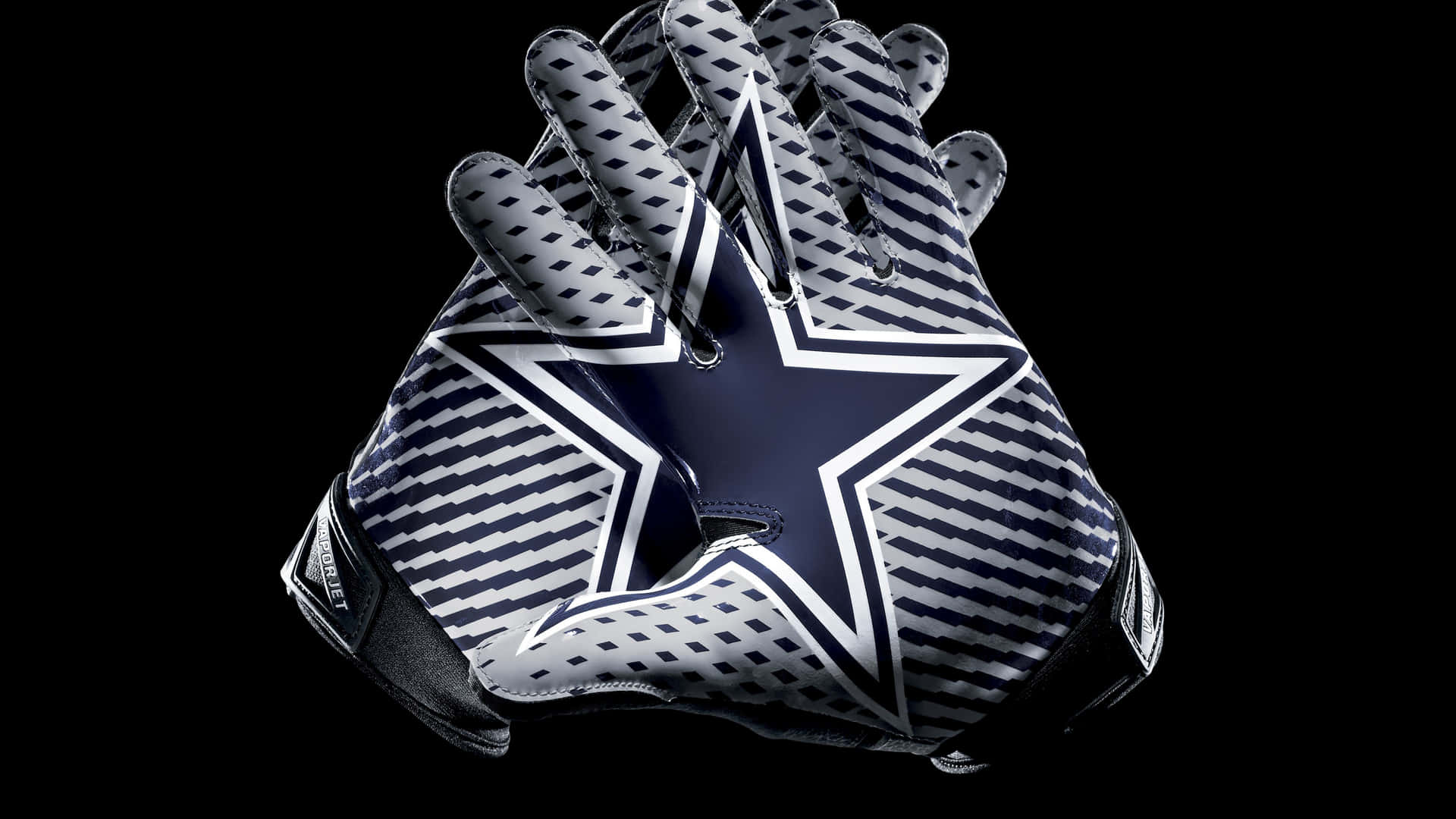 Guantescon El Logotipo De Los Dallas Cowboys En El Iphone. Fondo de pantalla