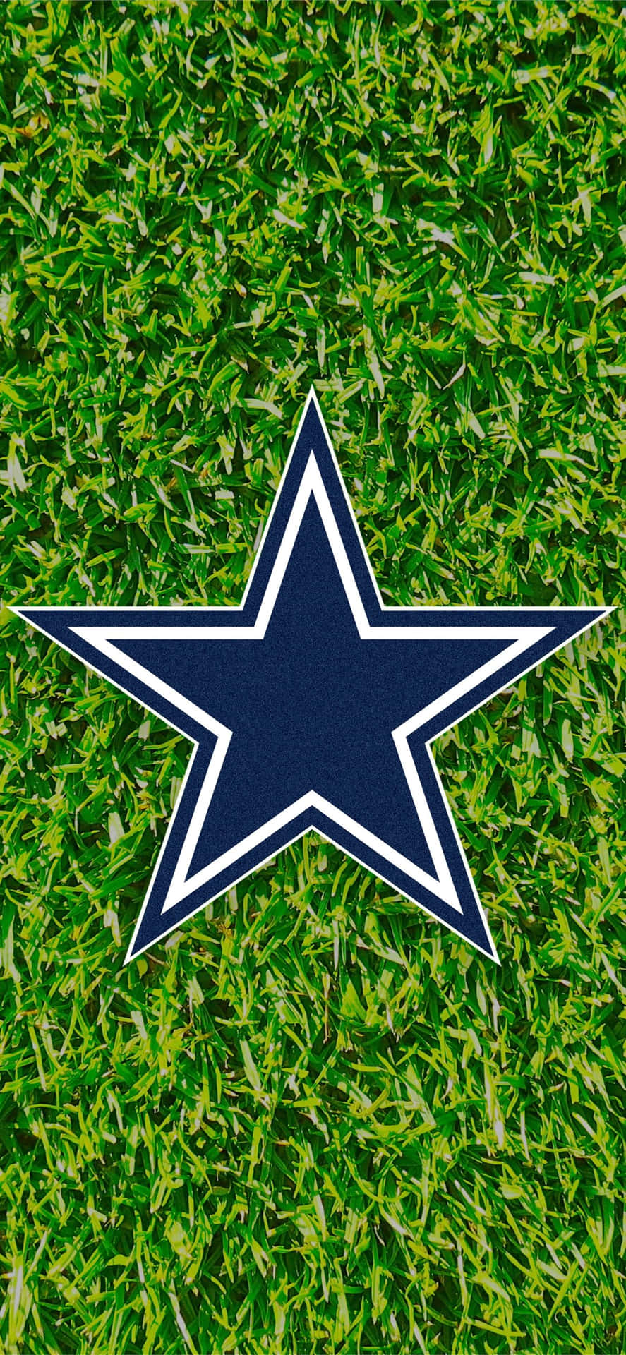 Fersken Græs Og Logo Af Dallas Cowboys iPhone Tapet Wallpaper