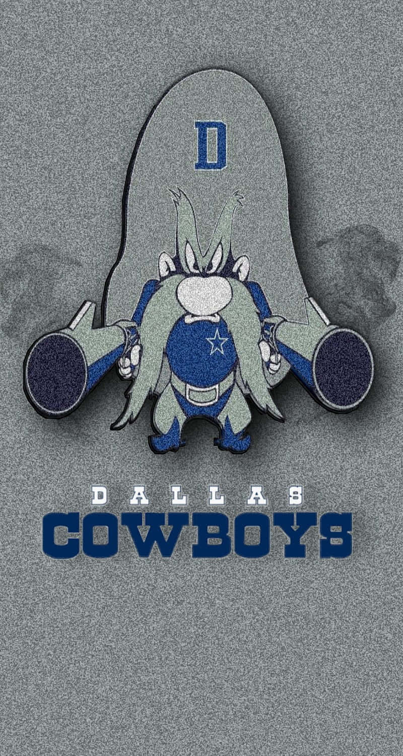 Wallpaperilustração Fofa Para Papel De Parede Do Iphone Dos Dallas Cowboys. Papel de Parede