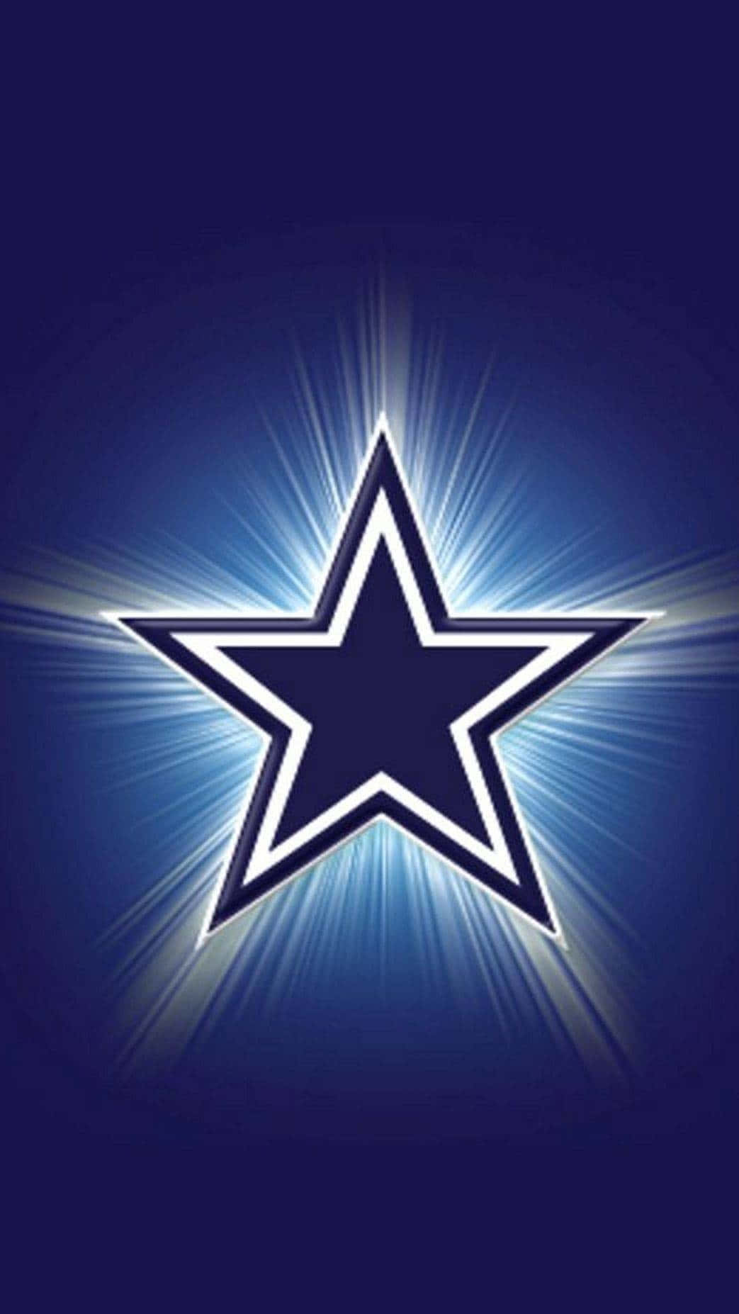 Skinnende stjernelogo for Dallas Cowboys iPhone tapet Wallpaper