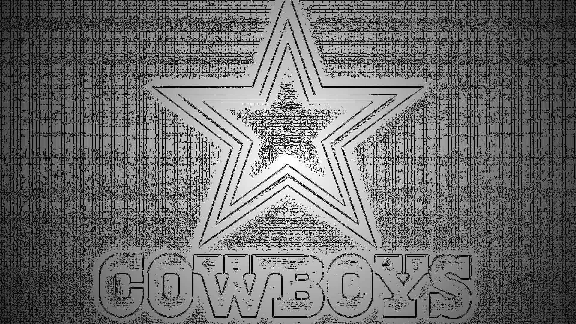 Dallas Cowboys Logo Blackand White Wallpaper
