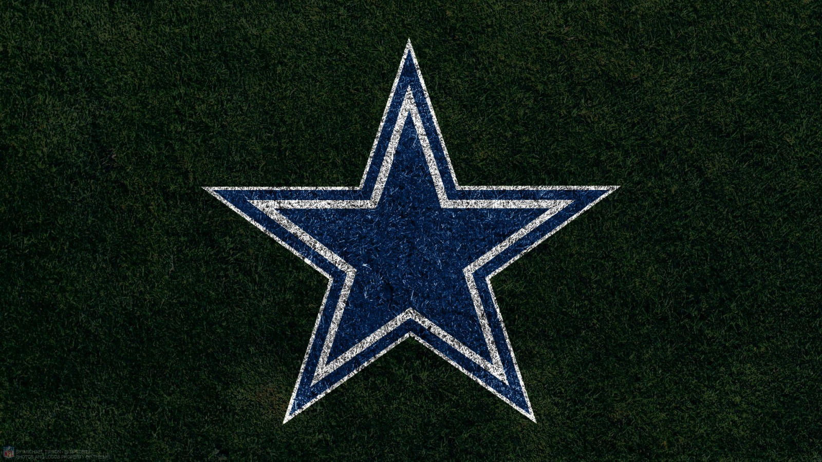Dallas Cowboys Logo On Grass Wallpaper